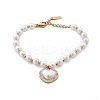 Ion Plating(IP) 304 Stainless Steel Charm Bracelets for Women BJEW-P345-04G-4