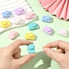 12Pcs 6 Colors Opaque Acrylic Beads MACR-YW0004-66-5