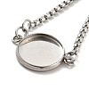 Non-Tarnish 304 Stainless Steel Round Cabochon Setting Bracelets LS-DIY-Z026-01B-2