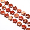 Natural Red Jasper Flower Beads Strands G-L241B-01-1