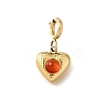 Heart 304 Stainless Steel Pendant Decorations STAS-H202-29G-1