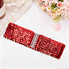 Sparkle Sequins Wide Elastic Dress Belts AJEW-WH20128-026P-02-7