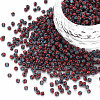 12/0 Two Tone Opaque Glass Seed Beads SEED-T006-01A-A04-1