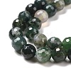 Natural Moss Agate Beads Strands G-E571-21B-4