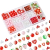 Acrylic Beads with ABS Plastic Imitation Pearl Beads with Alloy Enamel Pendants with Strong Stretchy Beading Elastic Thread Set DIY-FS0007-55-3