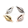 Electroplated Shell Beads Links Connectors PALLOY-JF01036-1