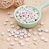 500Pcs 5 Style Plating Acrylic Beads PACR-BY0001-01-4