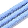 Flat Round Handmade Polymer Clay Beads CLAY-R067-10mm-32-1
