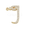 Rack Plating Brass Micro Pave Clear Cubic Zirconia Pendants KK-A224-03F-G-1