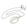 201 Stainless Steel Hollow Rugby Pendant Necklaces NJEW-D318-01P-4