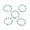 Glass Beaded Stretch Rings for Women RJEW-JR00704-1