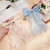 2Pcs 2 Colors Big Bowknot Organza Hair Barrettes AJEW-CP0008-32-3