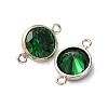925 Streling Silver Pave Cubic Zirconia Birthstone Connector Charms STER-NH0001-80P-05-2