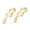 Rack Plating Brass Melting Teardro Dangle Stud Earrings for Women LS-EJEW-Z019-01G-1
