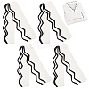 4Pcs 90% Ice Silk & 10% Elastic Fiber Ribbing Fabric for Cuffs FIND-BC0004-46A-1
