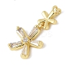 Brass Micro Pave Cubic Zirconia Pendants KK-K298-43G-2