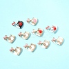 10 Bags Spray Painted Alloy Enamel Magnetic Split Pendants ENAM-FS0003-01-9