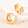 Stripe 304 Stainless Steel Shell Hoop Earrings for Women EJEW-L307-11G-2