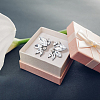 6 Pairs 6 Colors Sparkling Rhinestone Stud Earrings with Alloy Pins EJEW-AN0004-32-4
