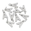 SHEGRACE Brass Micro Pave Clear Cubic Zirconia Pendants XGRQ29980-394P-A-1