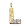 Brass Micro Pave Cubic Zirconia Pendants KK-B126-02G-L-1