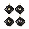 Natural Obsidian Pendants G-K372-05G-06-1