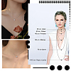 Anti-Tarnish 2Pcs Trendy Unisex Rhodium Plated 925 Sterling Silver Cable Chains Necklaces Set STER-BBC0006-14B-5