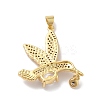 Rack Plating Brass Micro Pave Cubic Zirconia Pendants KK-E281-22G-2