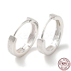 999 Fine Silver Hoop Earrings for Women EJEW-G372-01S-1