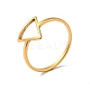 Ion Plating(IP) 201 Stainless Steel Triangle Finger Ring for Women X-RJEW-G266-05G-3