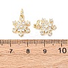 Rack Plating Brass Micro Pave Clear Cubic Zirconia Pendants LS-KK-B093-04A-G-3