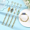 304 Stainless Steel Figaro Chains with Natural Mixed Gemstone BJEW-JB14452-1