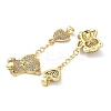 Rack Plating Brass Micro Pave Cubic Zirconia Pendants KK-K341-47G-2