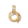 Rack Plating Brass Micro Pave Clear Cubic Zirconia Twister KK-A222-03C-G-1