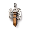 Natural Tiger Eye Pointed Pendants G-B042-04P-51-2