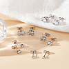 5 Pairs 5 Style 316 Surgical Stainless Steel Micro Pave Clear Cubic Zirconia Stud Earrings EJEW-LP0001-40-3