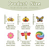 300Pcs 6 Style Painted Poplar Wood Buttons FIND-MP0001-08-5