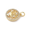 Brass Micro Pave Cubic Zirconia Pendants KK-S337-07G-D-2