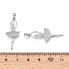 Brass Micro Pave Cubic Zirconia Pendants ZIRC-T016-04P-3