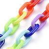 Handmade Opaque Acrylic Cable Chains X-AJEW-JB00672-2