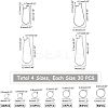 316 Stainless Steel Hoop Earrings Findings & 304 Stainless Steel Open Jump Rings Findings Kits STAS-UN0010-30-2