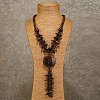 Bohemian Style Natural Coconut Beaded Pendant Tassel Necklaces for Women FS-WGFADBE-01-1