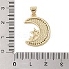 Brass  Micro Pave Clear Cubic Zirconia Pendant KK-I712-48G-02-3