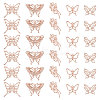 5 Styles Butterfly Zinc Alloy Open Back Bezel Pendants FIND-CA0009-52RG-1