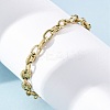 304 Stainless Steel Coffee Bean Chain Bracelets for Men Women BJEW-G725-06G-2