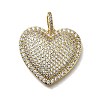 Brass Micro Pave Cubic Zirconia Pendants KK-C090-44G-1