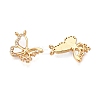Brass Micro Pave Cubic Zirconia with Shell Pendants KK-T070-36G-2