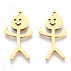 Ion Plating(IP) 201 Stainless Steel Pendants STAS-N098-134LG-3