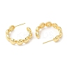 Rack Plating Brass Beaded Round Stud Earrings EJEW-R150-11G-2