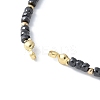 Faceted Rondelle Cubic Zirconia Beaded Bracelet Making KK-F892-26G-2